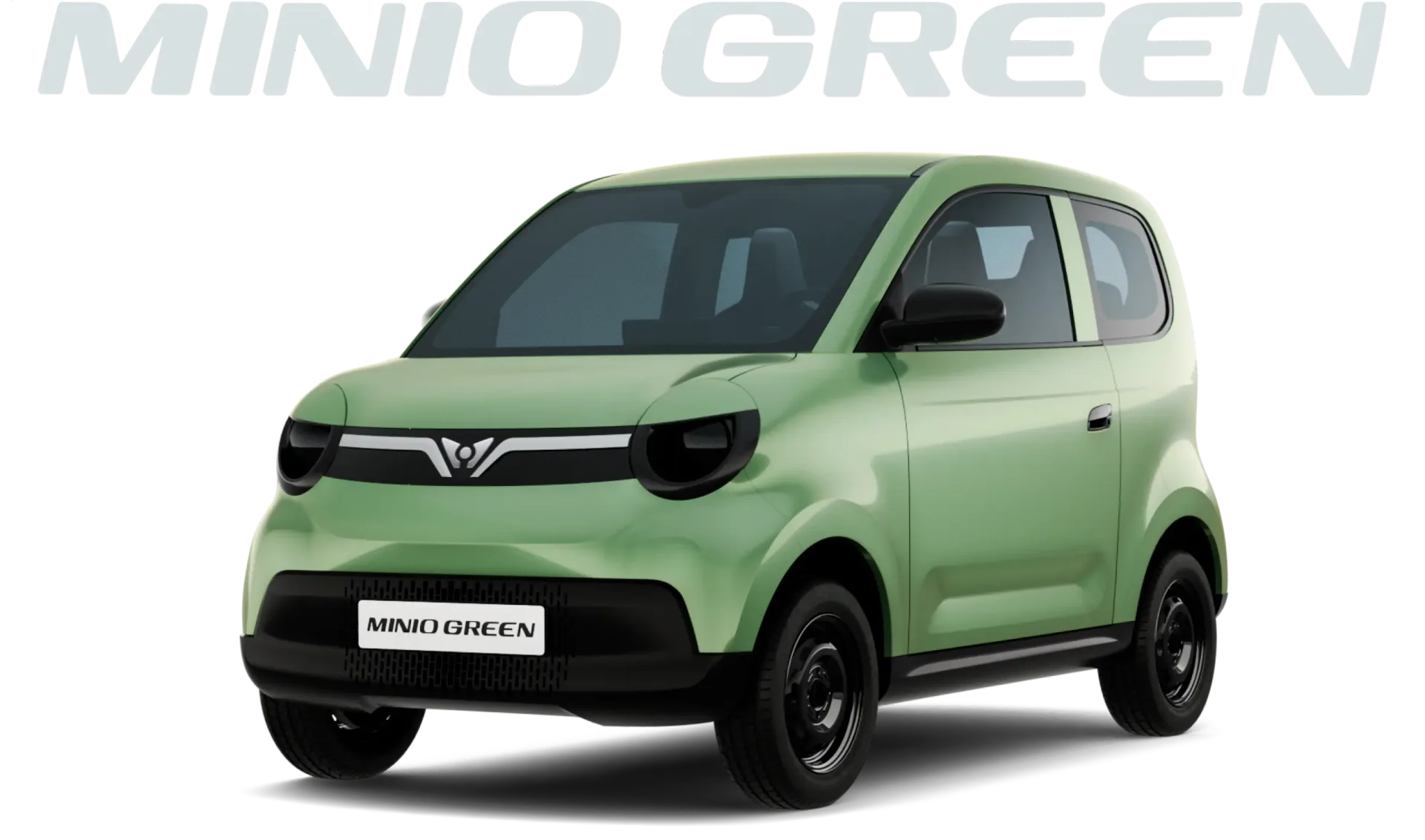 Mặt ca-lăng và đầu xe VinFast Minio Green