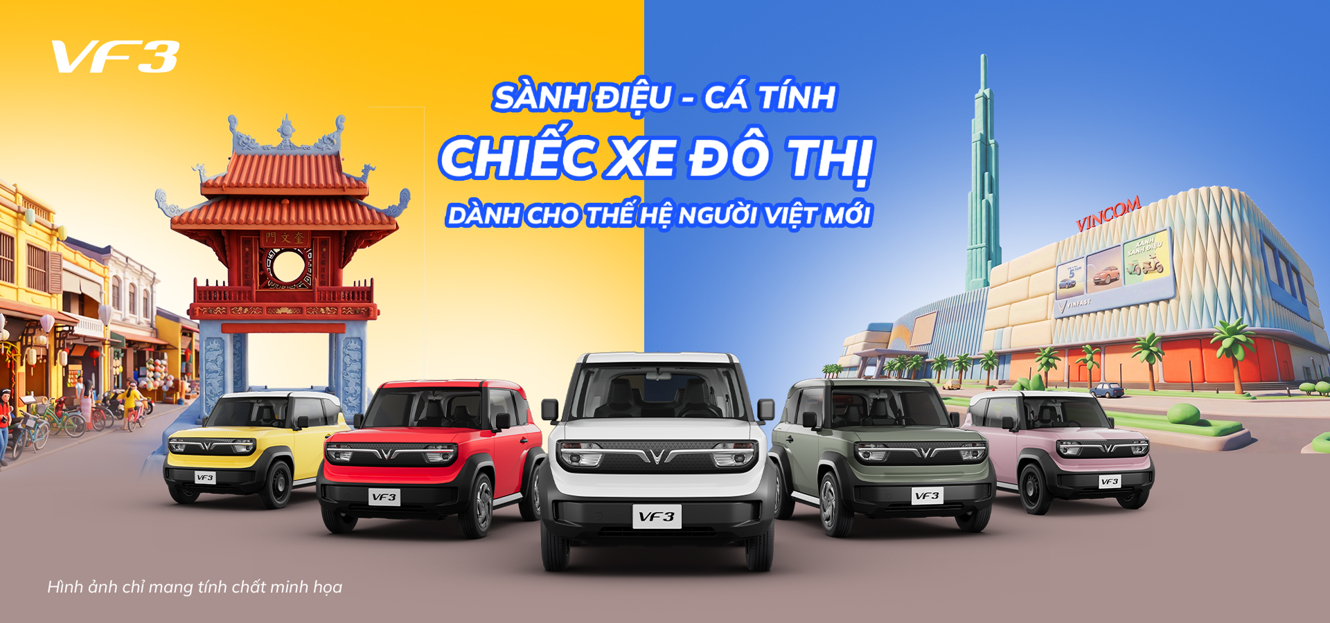 Xe điện VinFast VF 3 - Giá xe, lăn bánh và ưu đãi đại lý